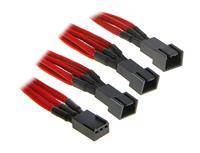 BitFenix 3-pin to 3 pcs 3-pin adapter - 60cm - Red