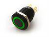 Lamptron Illuminated Switch Ring Type - Black / Green