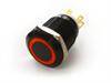 Lamptron Illuminated Switch Ring Type - Black / Red